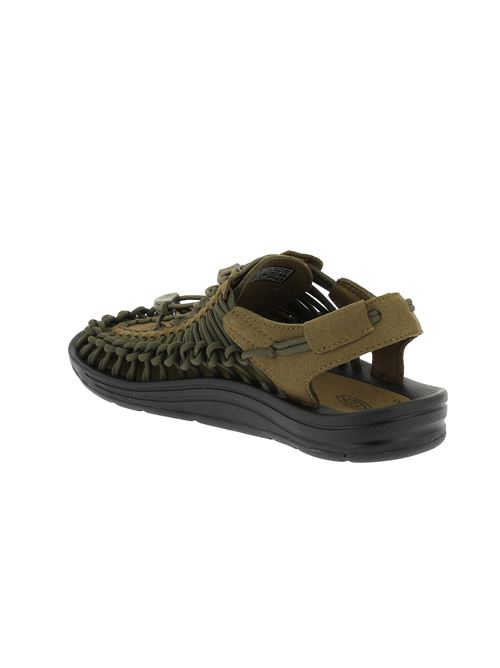 Uneek sandalo da uomo in corda intrecciata verde militare KEEN | UNEEK1023381